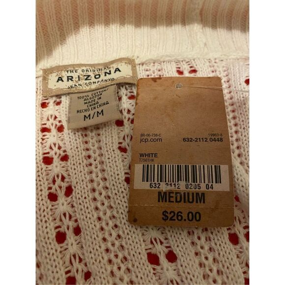 Arizona Jean Co Cropped Crochet Sweater Knit Juniors Sz Medium Boho Bohemian - Picture 8 of 15